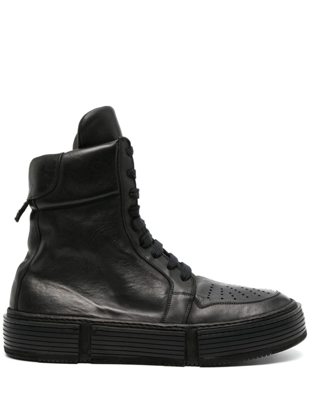 GJ06  leather high-top sneakers - 1