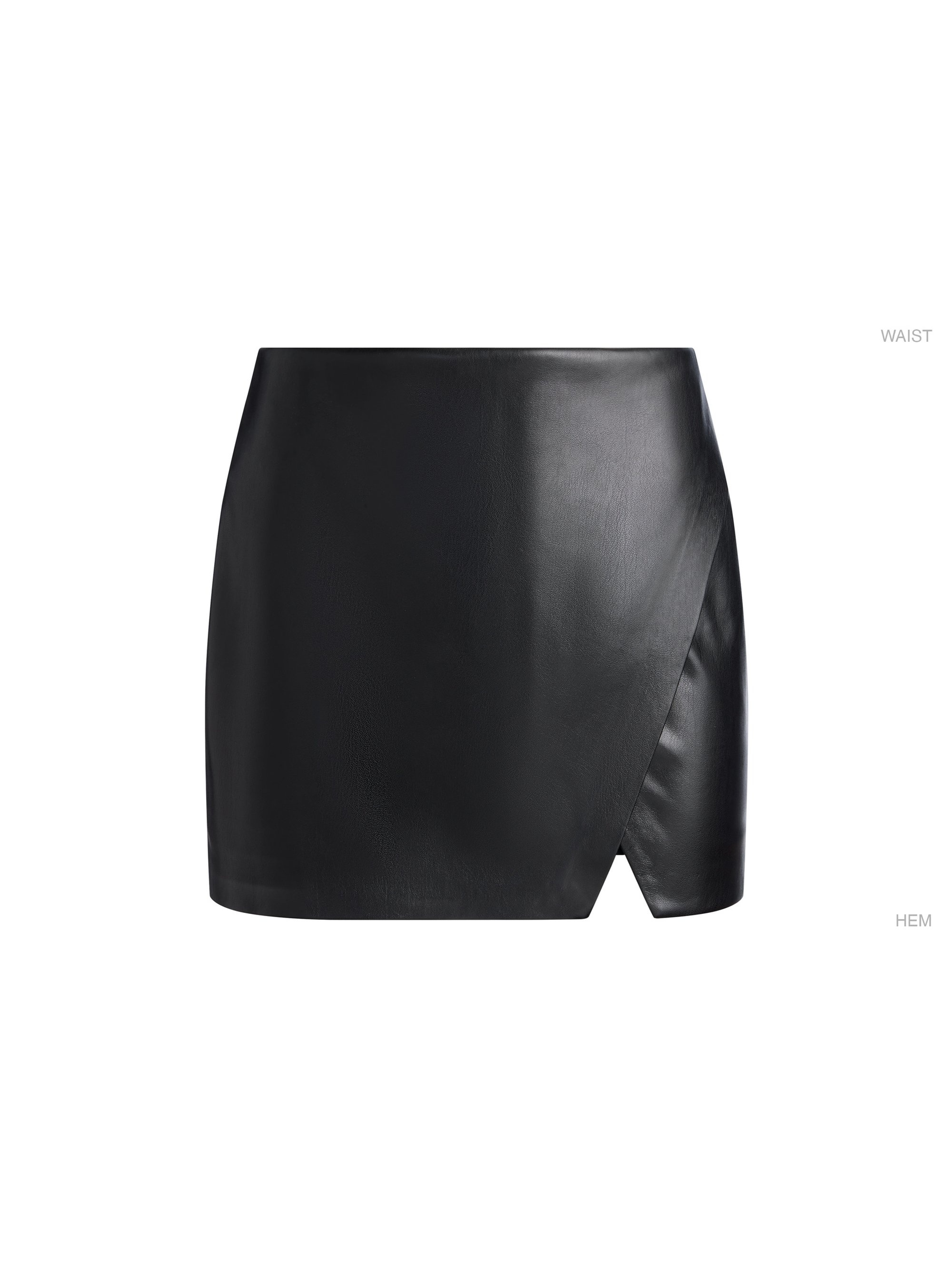 SIOBHAN VEGAN WRAP MINI SKIRT - 1