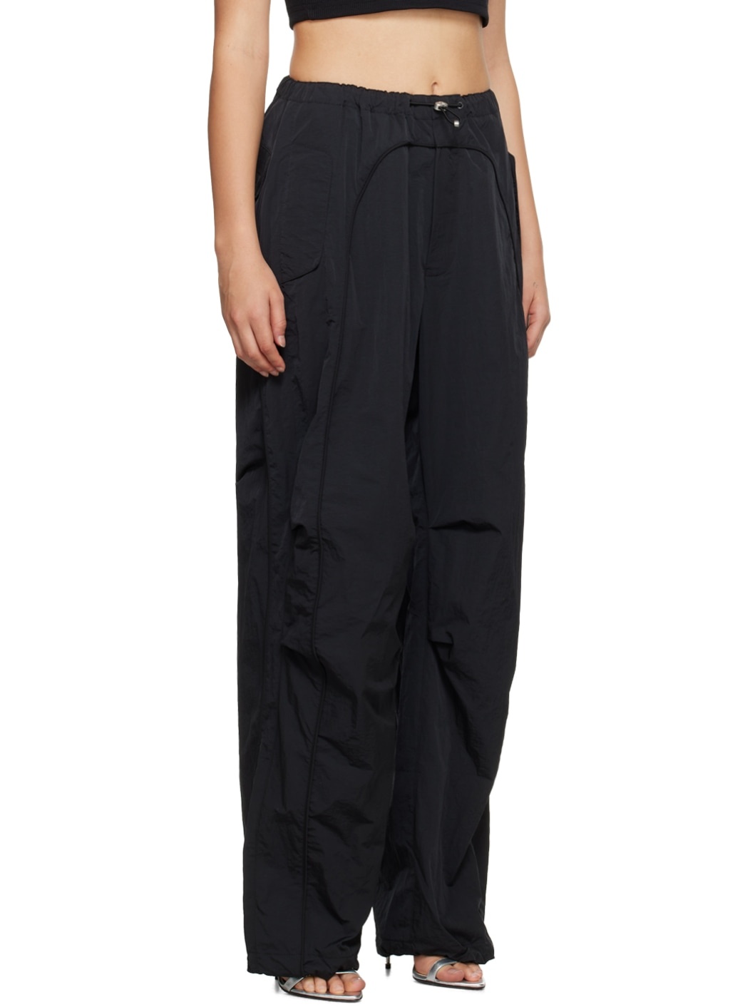 Black Loose-Fit Trousers - 2