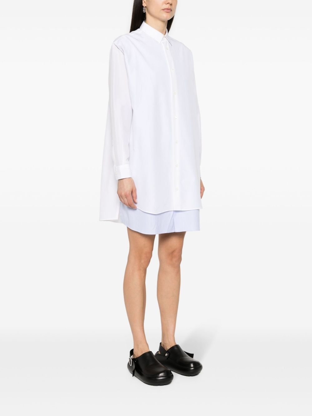ワンピース Loewe Loewe Double Layer Poplin Shirt Dress Loewe Double Layer Shirt Dress In White - 26% Off | Editorialist