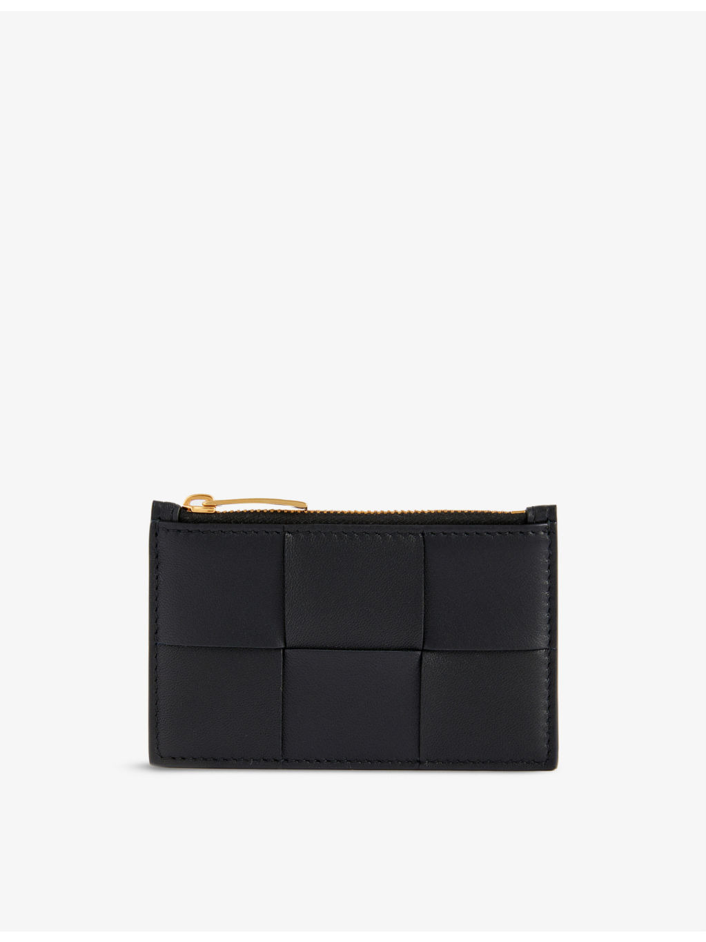 Intrecciato leather card holder - 1