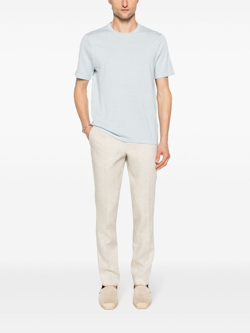 MICHAEL KORS round-neck ribbed-knit T-shirt outlook