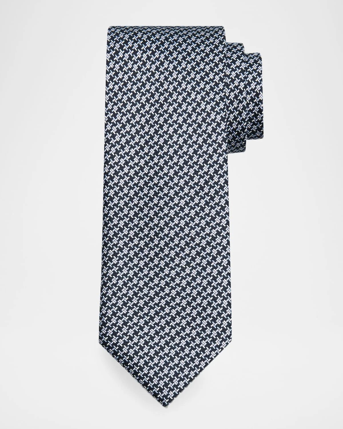 Men's Micro Print Silk Tie - 1