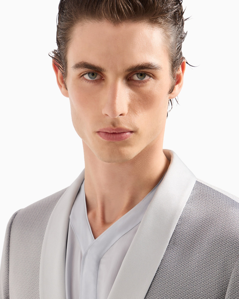 Soho line single-breasted tuxedo jacket in silk jacquard 5