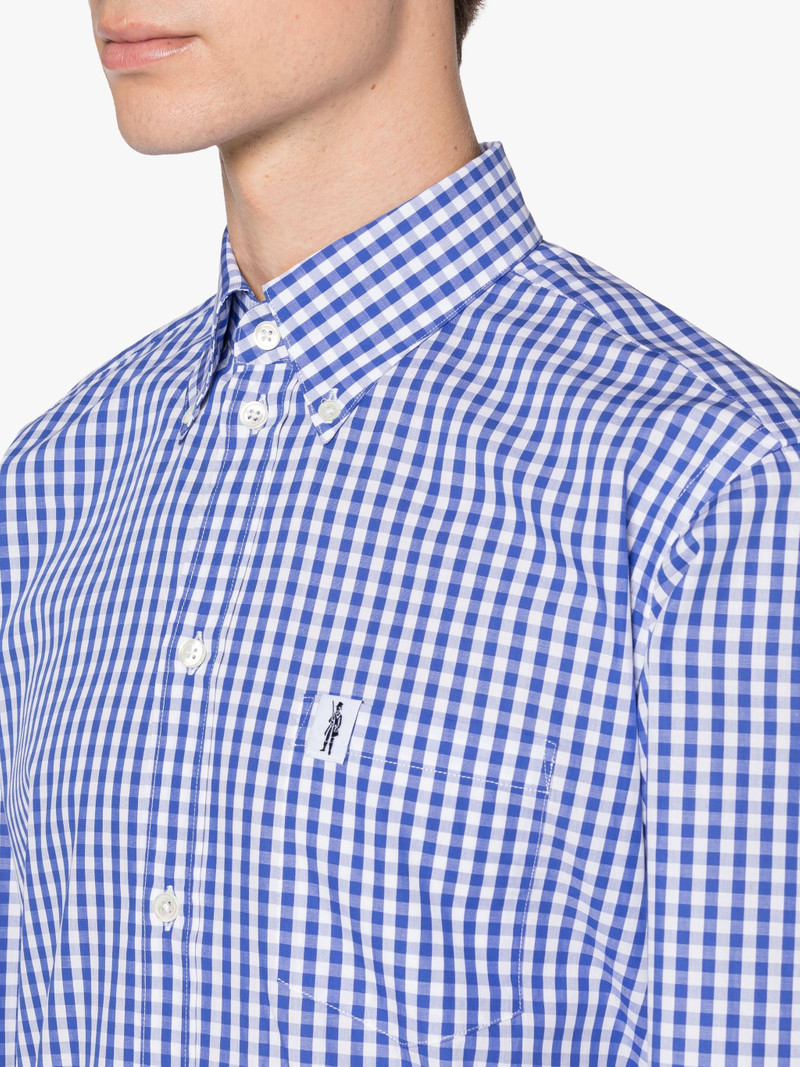 BLOOMSBURY BLUE CHECK COTTON SHIRT | GSC-107 5