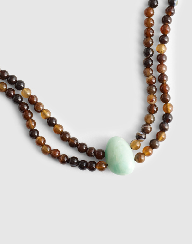 Semiprecious Beaded Double Necklace 1