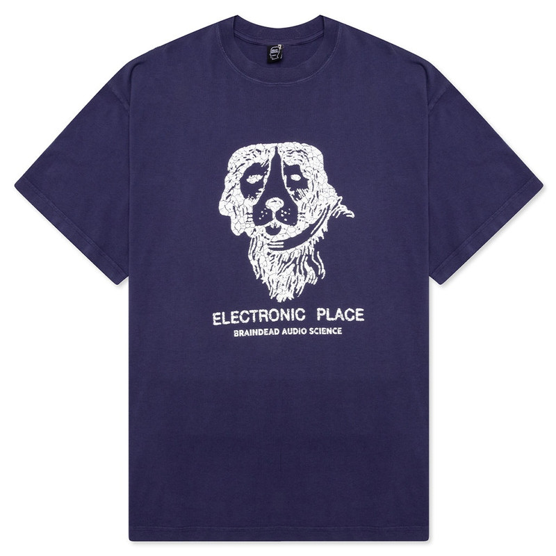 BRAIN DEAD ELECTRONIC PLACE T-SHIRT - NAVY 1