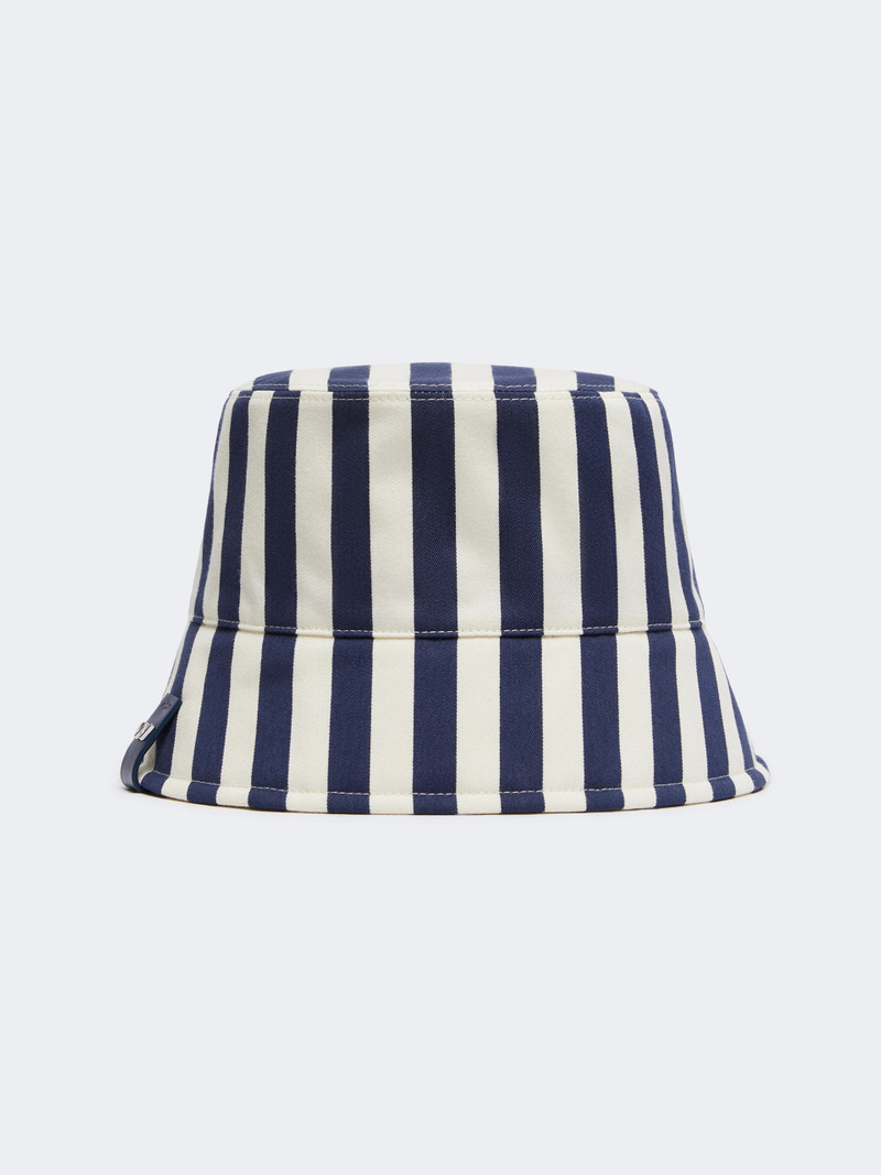 CORONA Striped cotton cloche hat - ULTRAMARINE 1
