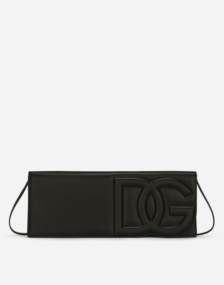 Calfskin baguette bag with logo - 1