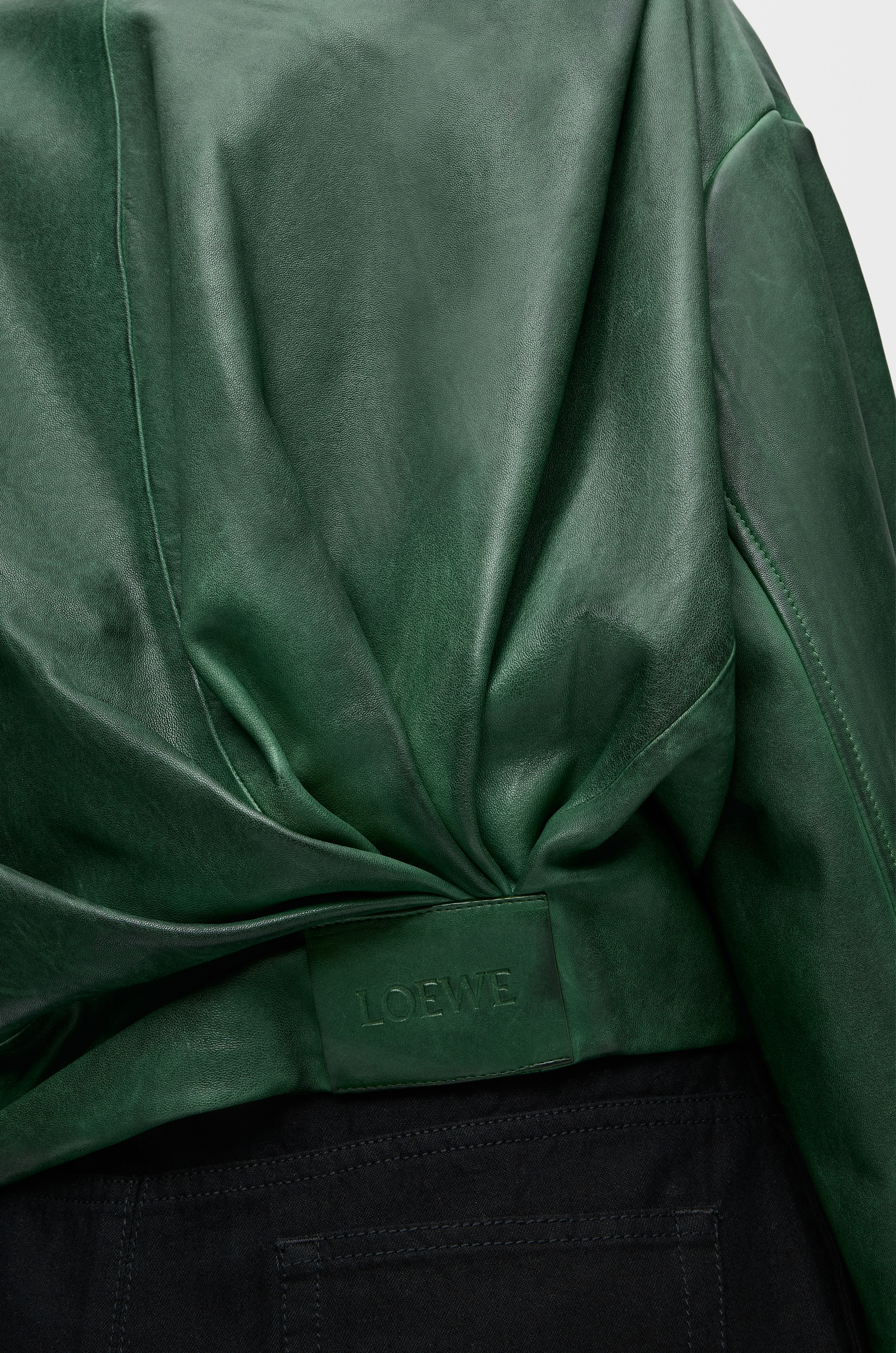 Draped jacket in nappa lambskin - 5