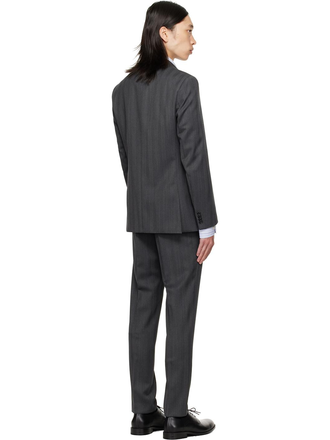 Gray Slim-Fit Two-Piece Suit - 3