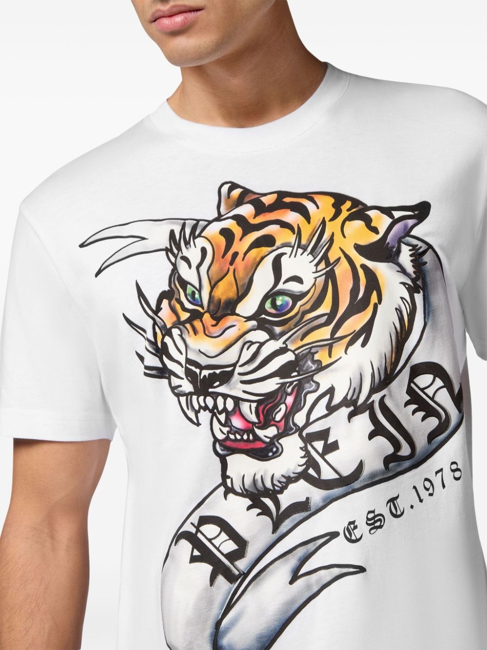 PHILIPP PLEIN SS Tattoo printed T-shirt REVERSIBLE