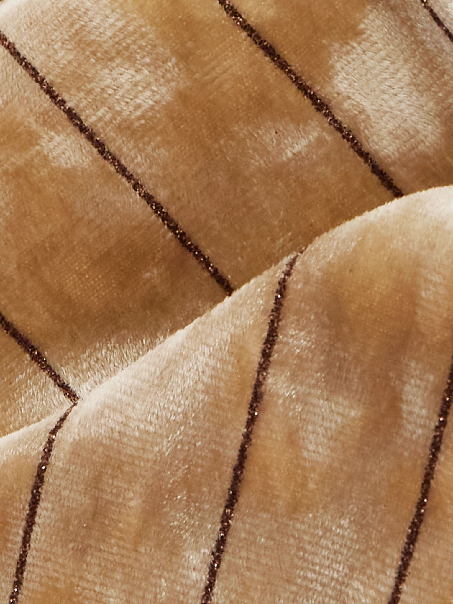Cipro pinstriped crushed-velvet wide-leg pants Peach - 5