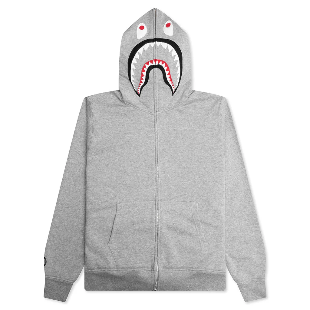 2ND SHARK FULL ZIP HOODIE - GRAY - 1