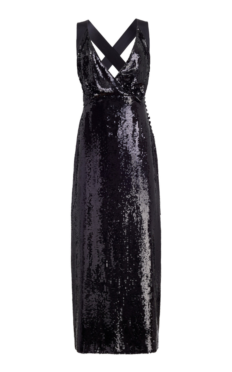 Milo Sequinned Midi Dress black - 1