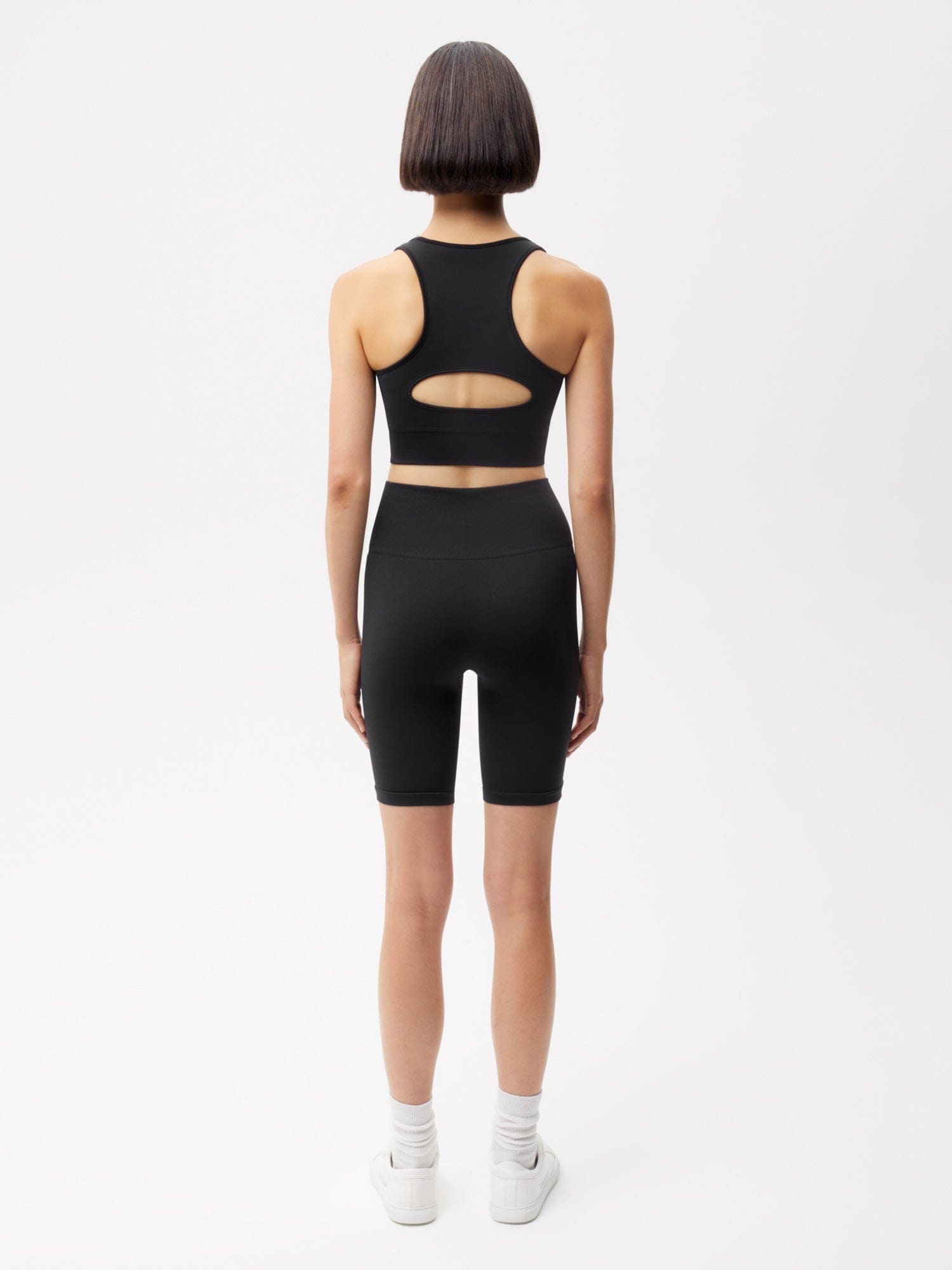 Women's Plant-Stretch Compressive Cycle Shorts - Black - 3