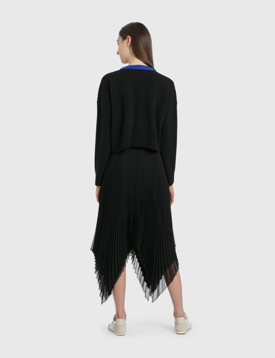 Loewe ASYMMETRIC PLEATED SKIRT LEATHER TRIM outlook