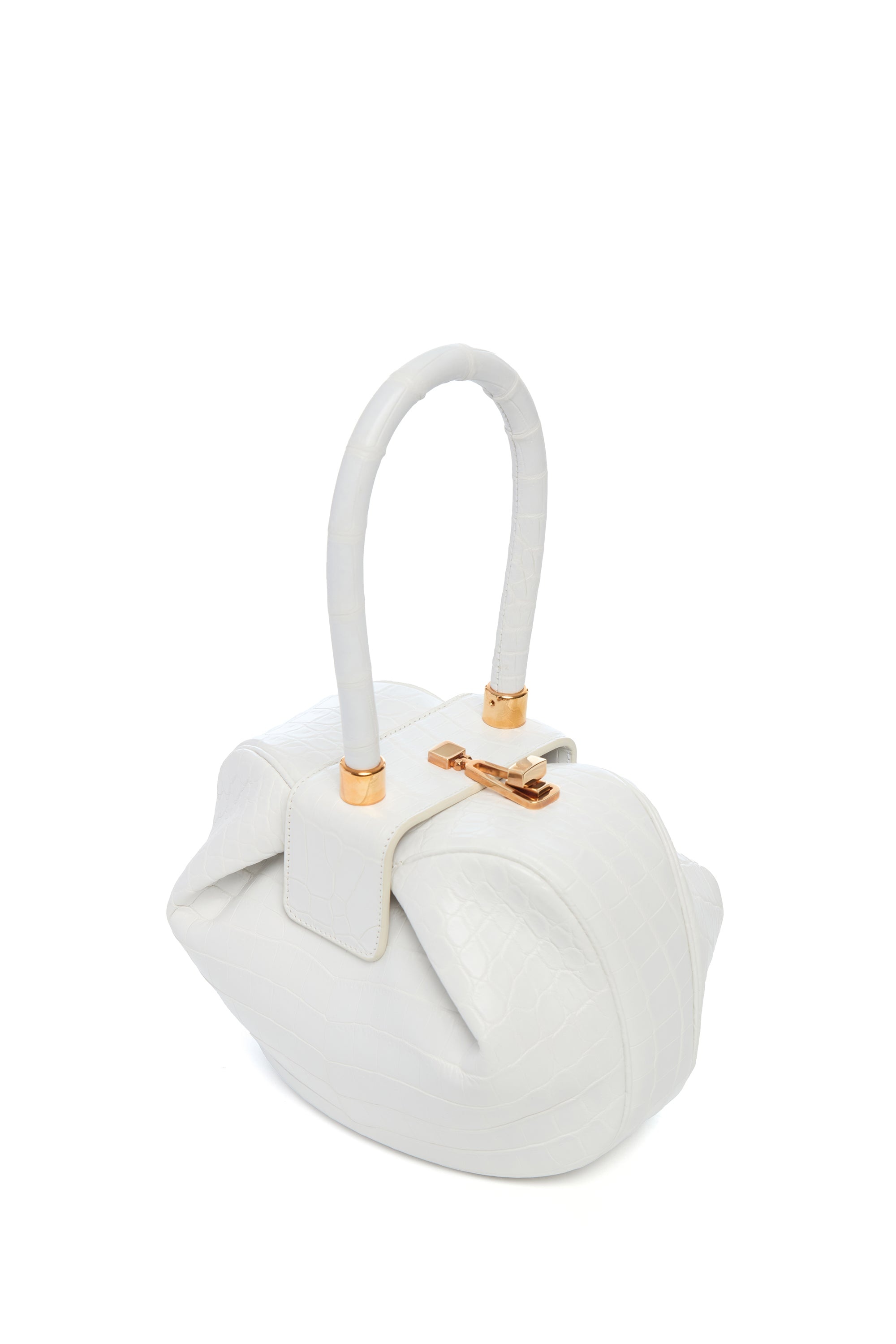 Nina Bag in Ivory Crocodile Leather - 3