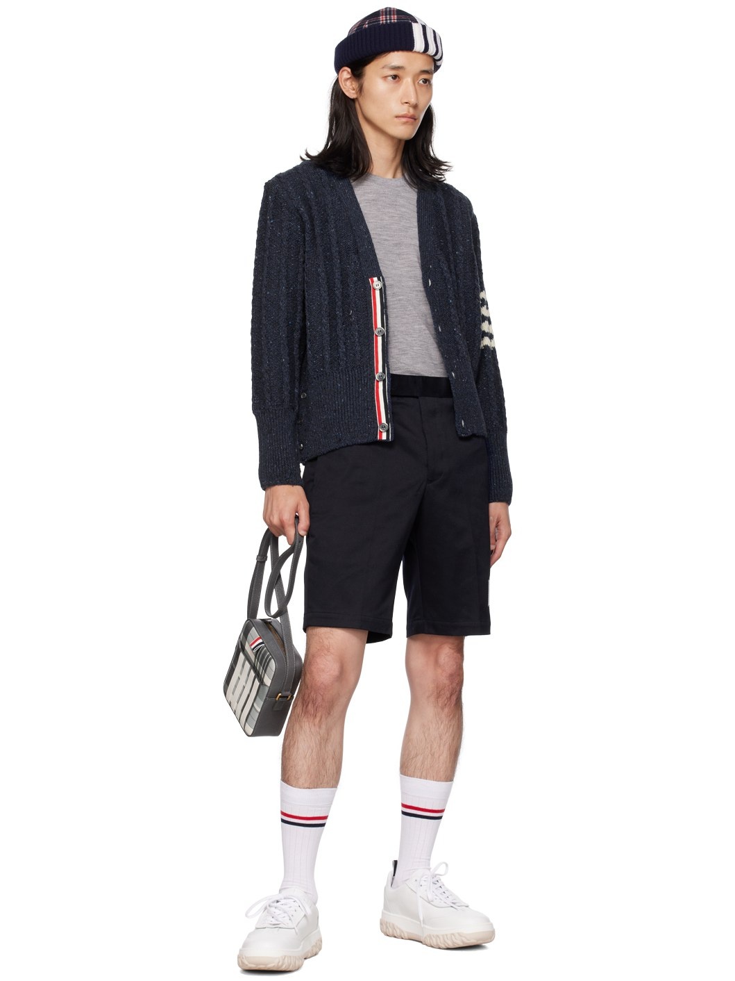 Thom Browne Frayed Canvas Cable Knit Sole Field Shoe