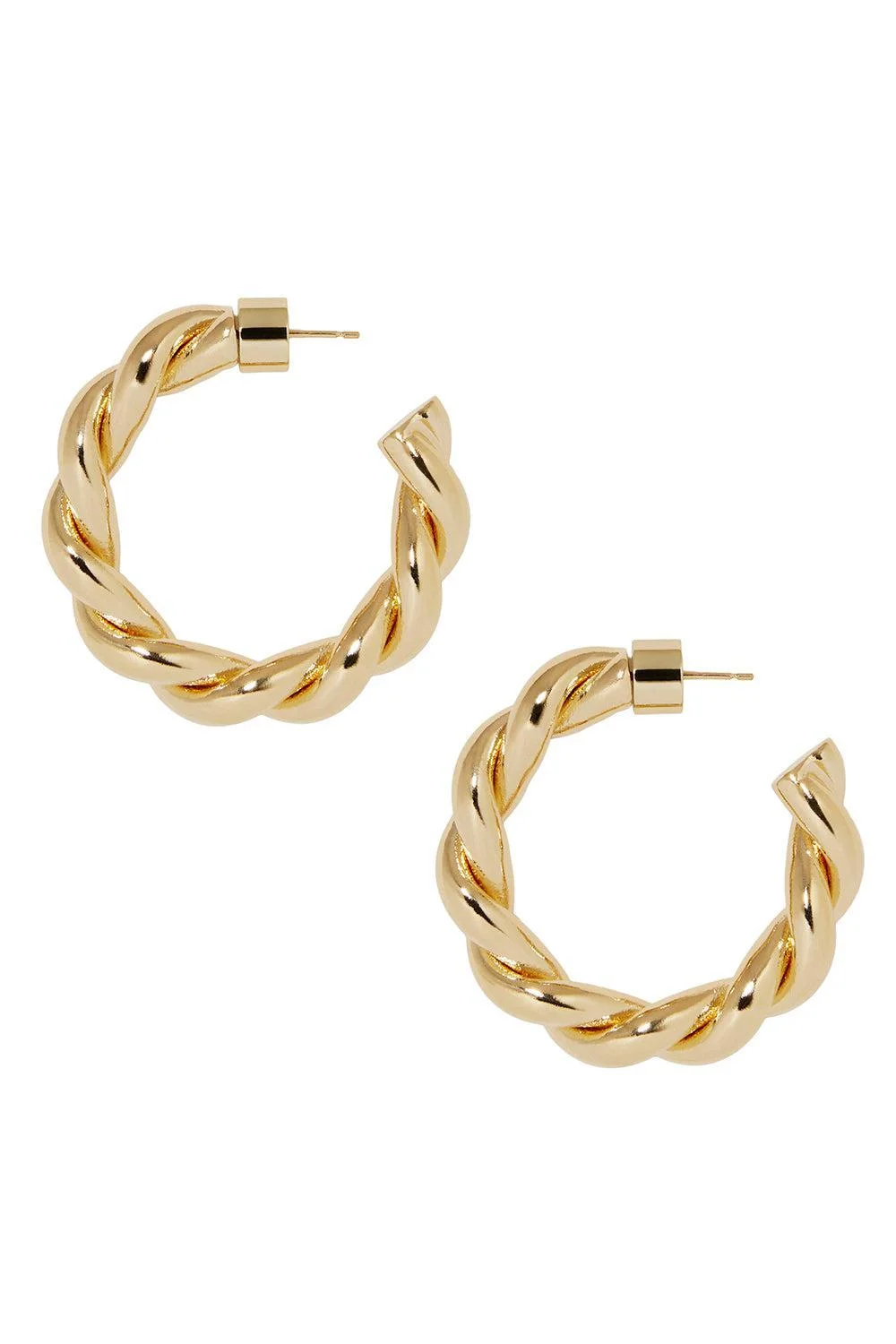 Twisted Lilly Mini Hoop Earrings - 1in - 1