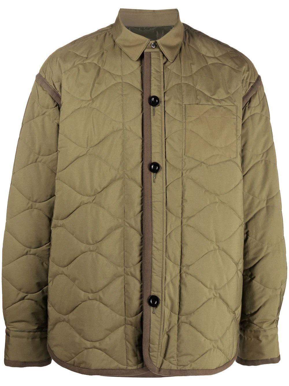 quilted shirt jacket - 1