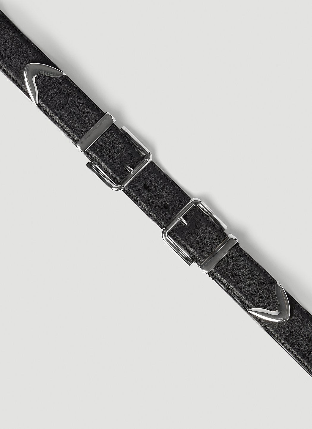 Dolce & Gabbana Men Double Buckle Leather Belt - 2