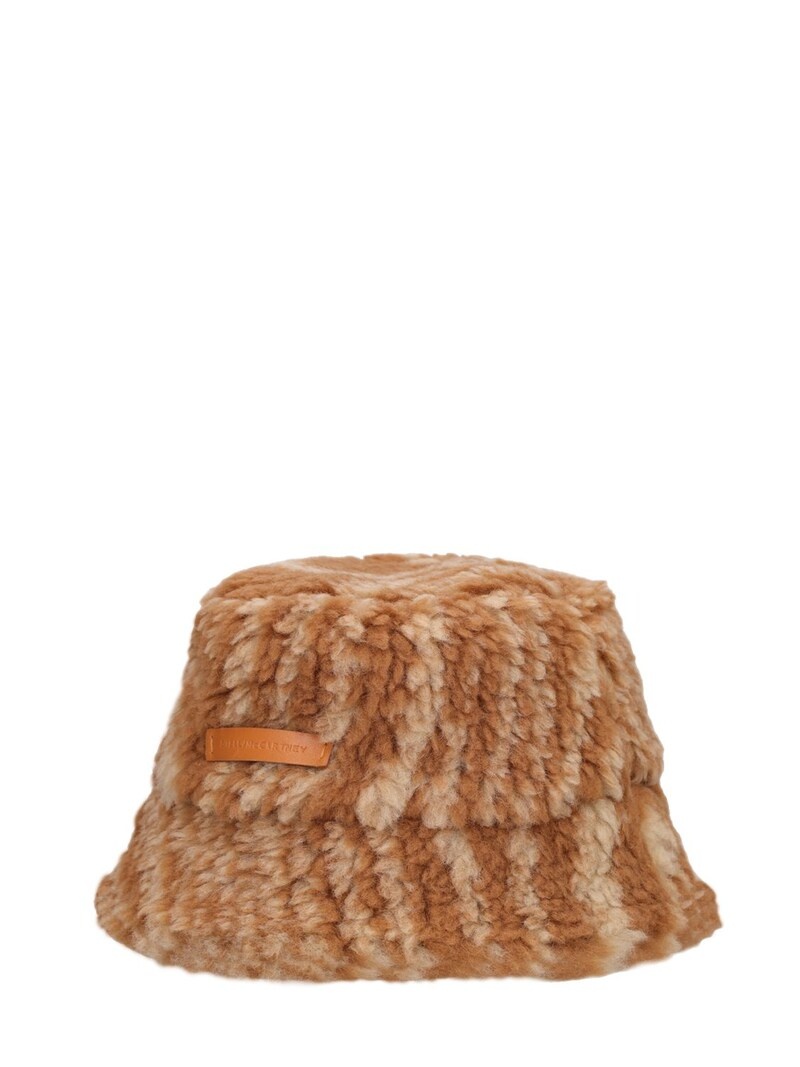 Woodgrain teddy jacquard bucket hat - 2