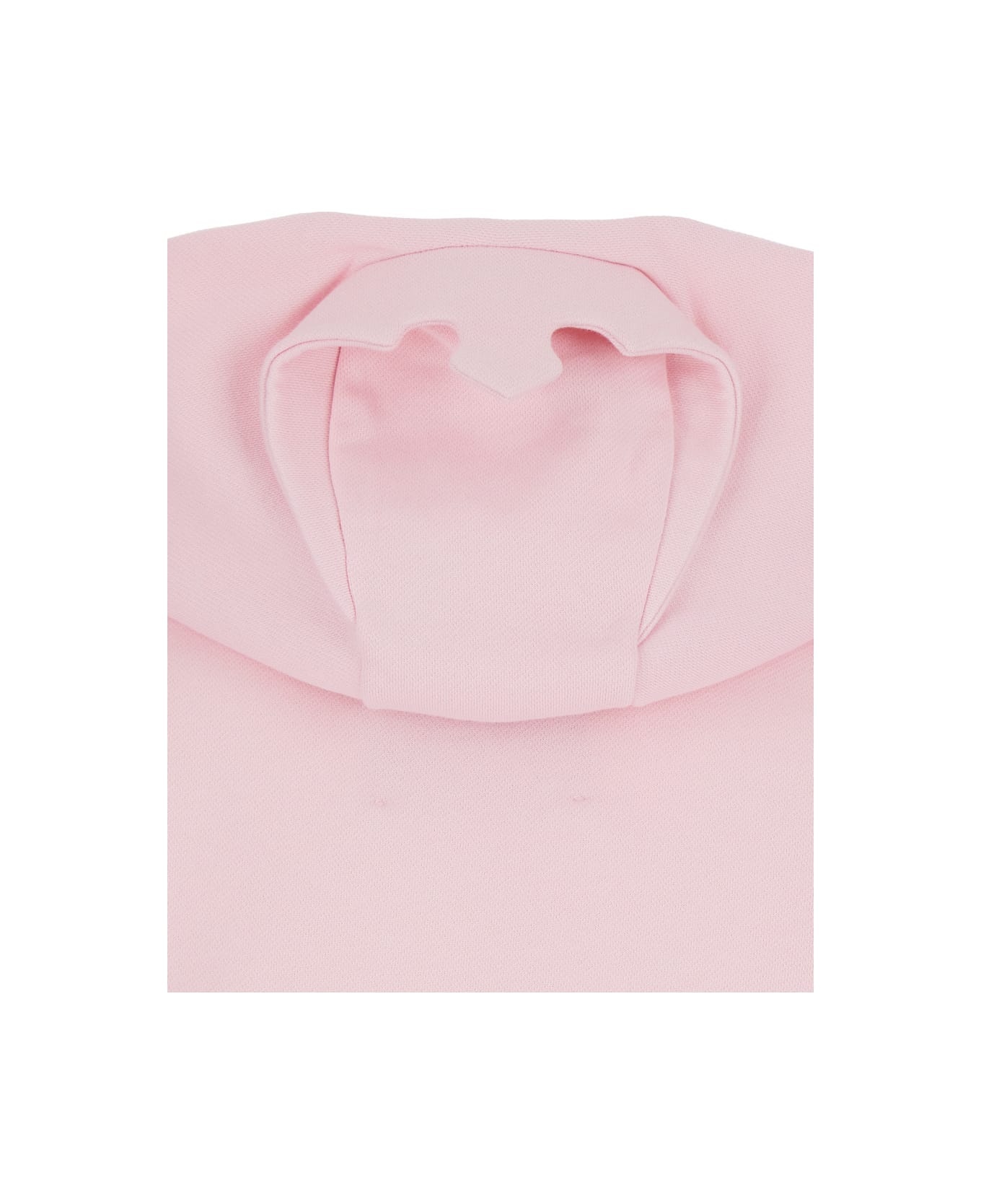 Pink Sweatshirt With Logo Lettering And Front Kangaroo Pocket In Cotton Woman - 3