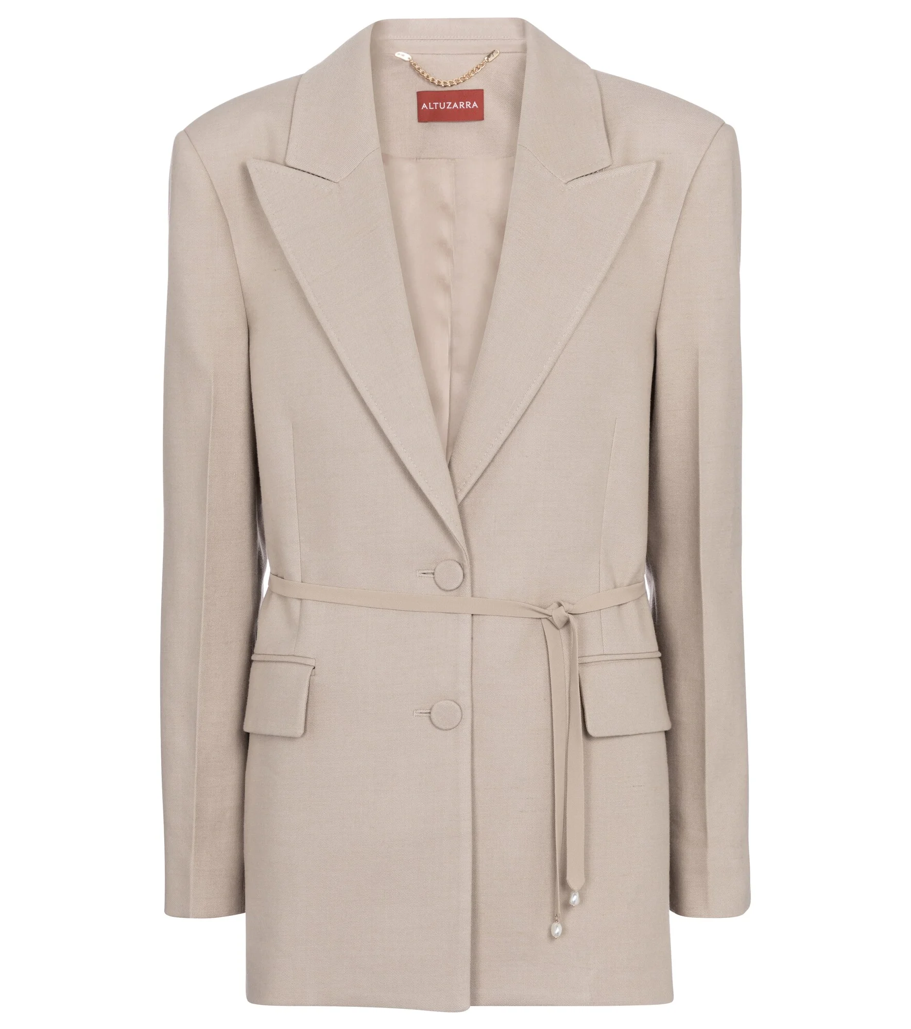 Arbor belted linen-blend blazer - 1