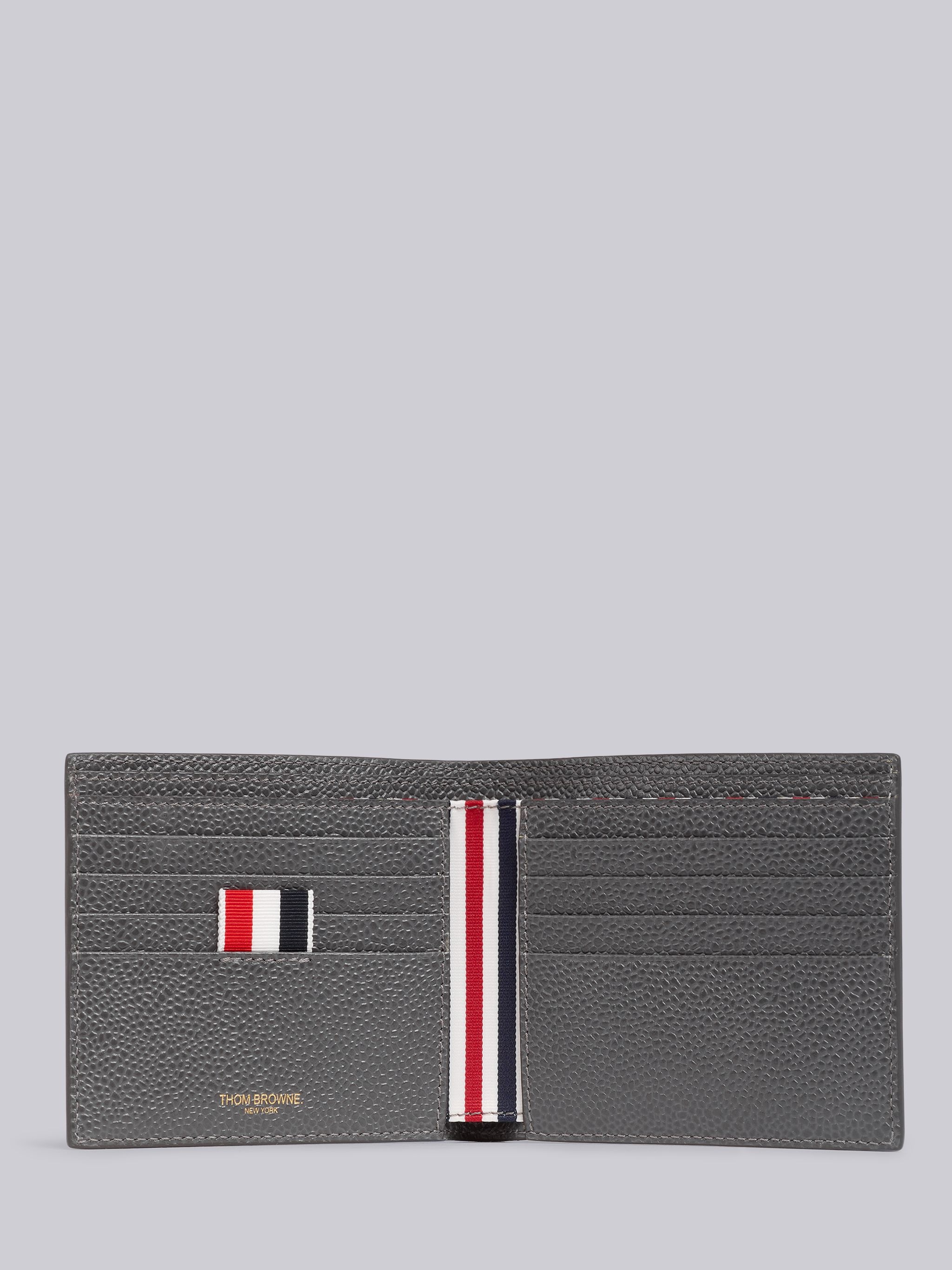 Medium Grey Pebbled Calfskin Zebra Icon Bifold Wallet - 3