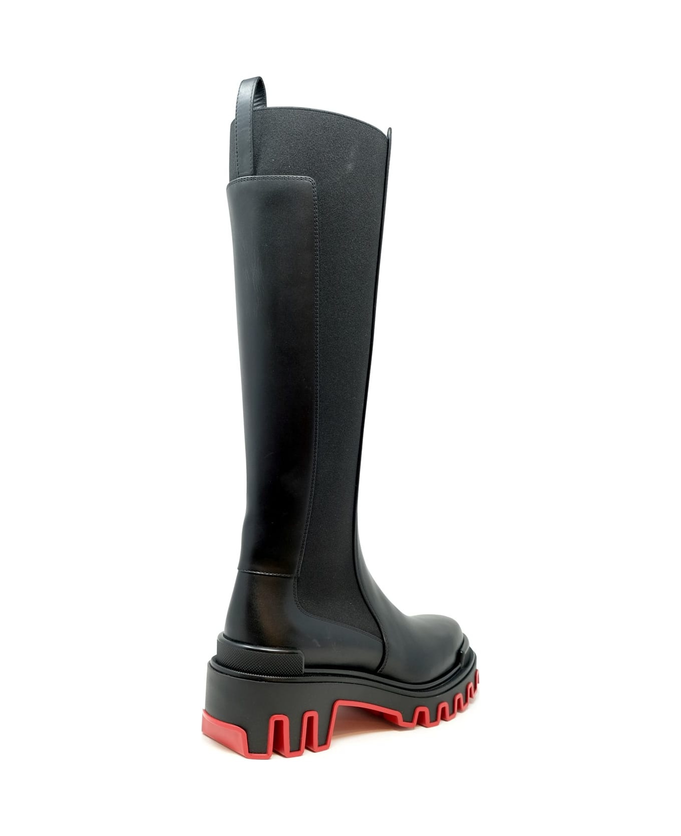 Christian Louboutin Black Calf Leather Marchacroche Dune Botta Boots - 3