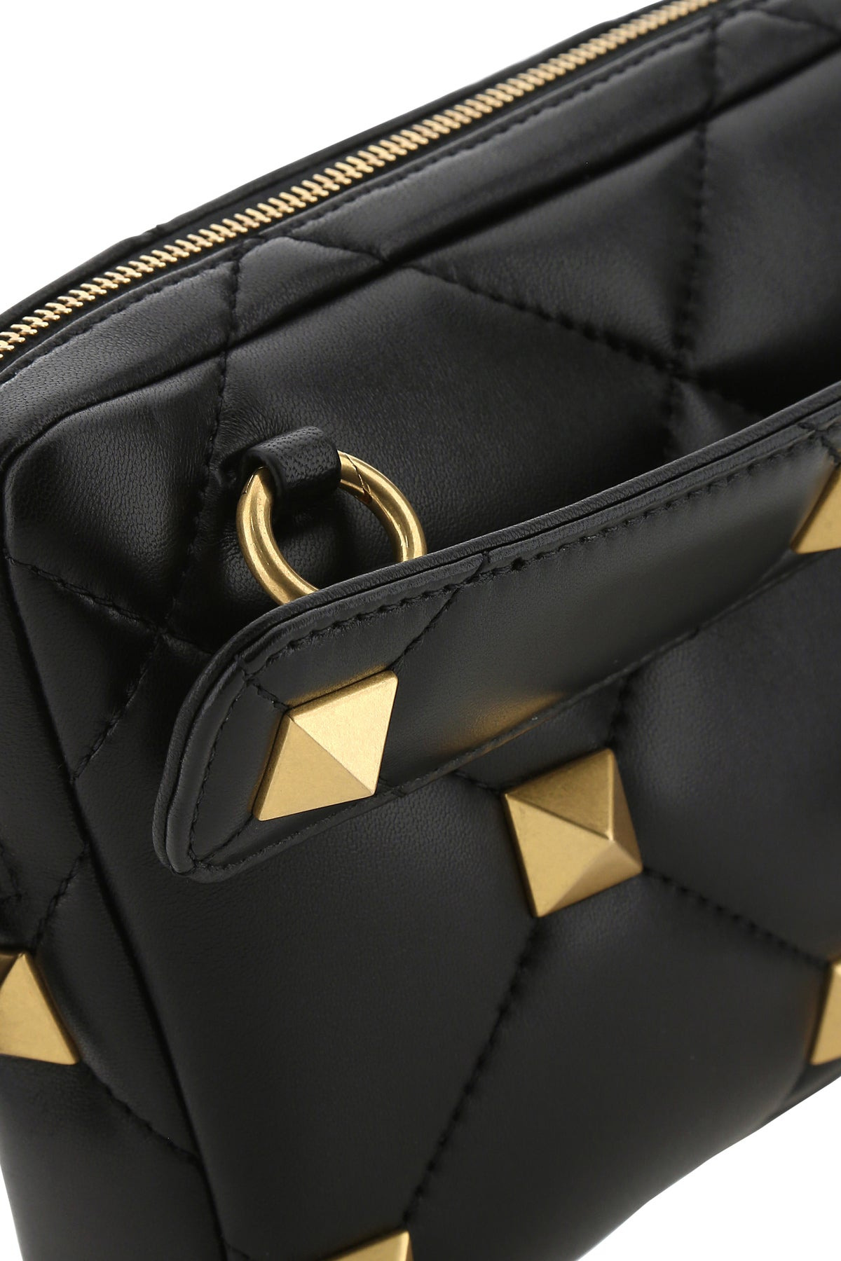 Black nappa leather Roman Stud handbag - 4