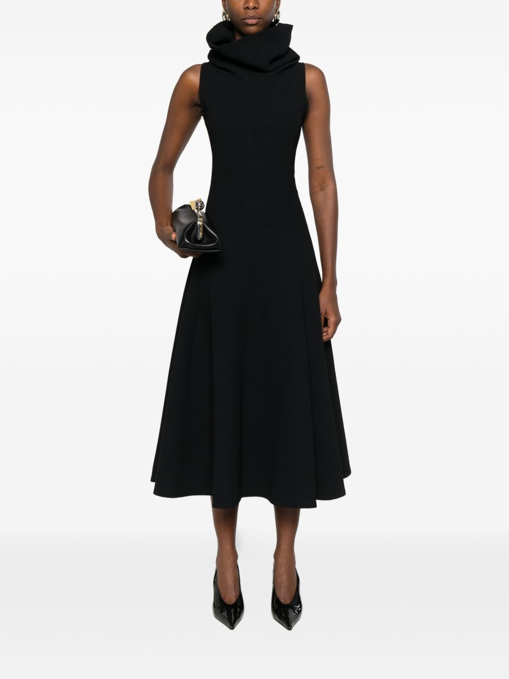 Compact viscose crepe dress - 3