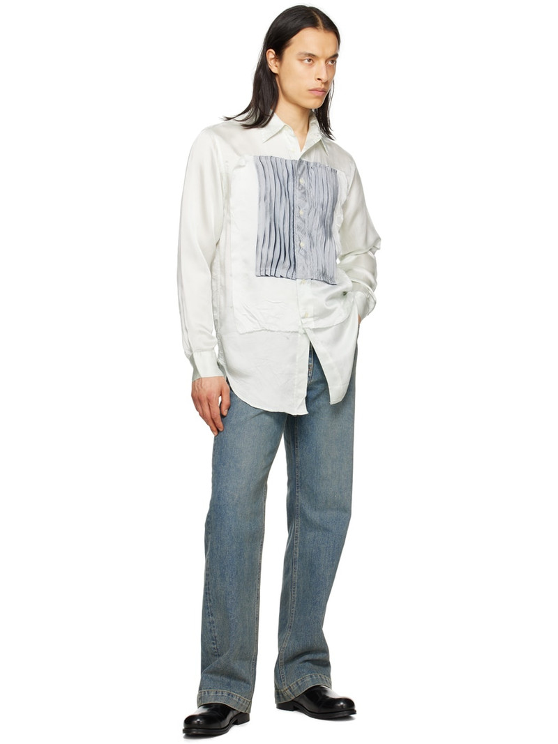 EDWARD CUMING Green Process Collage Shirt outlook
