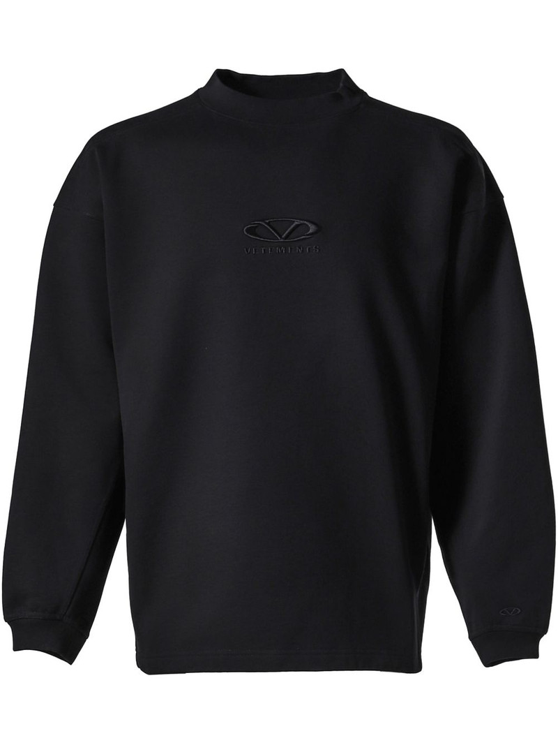 logo-embroidered sweatshirt 1