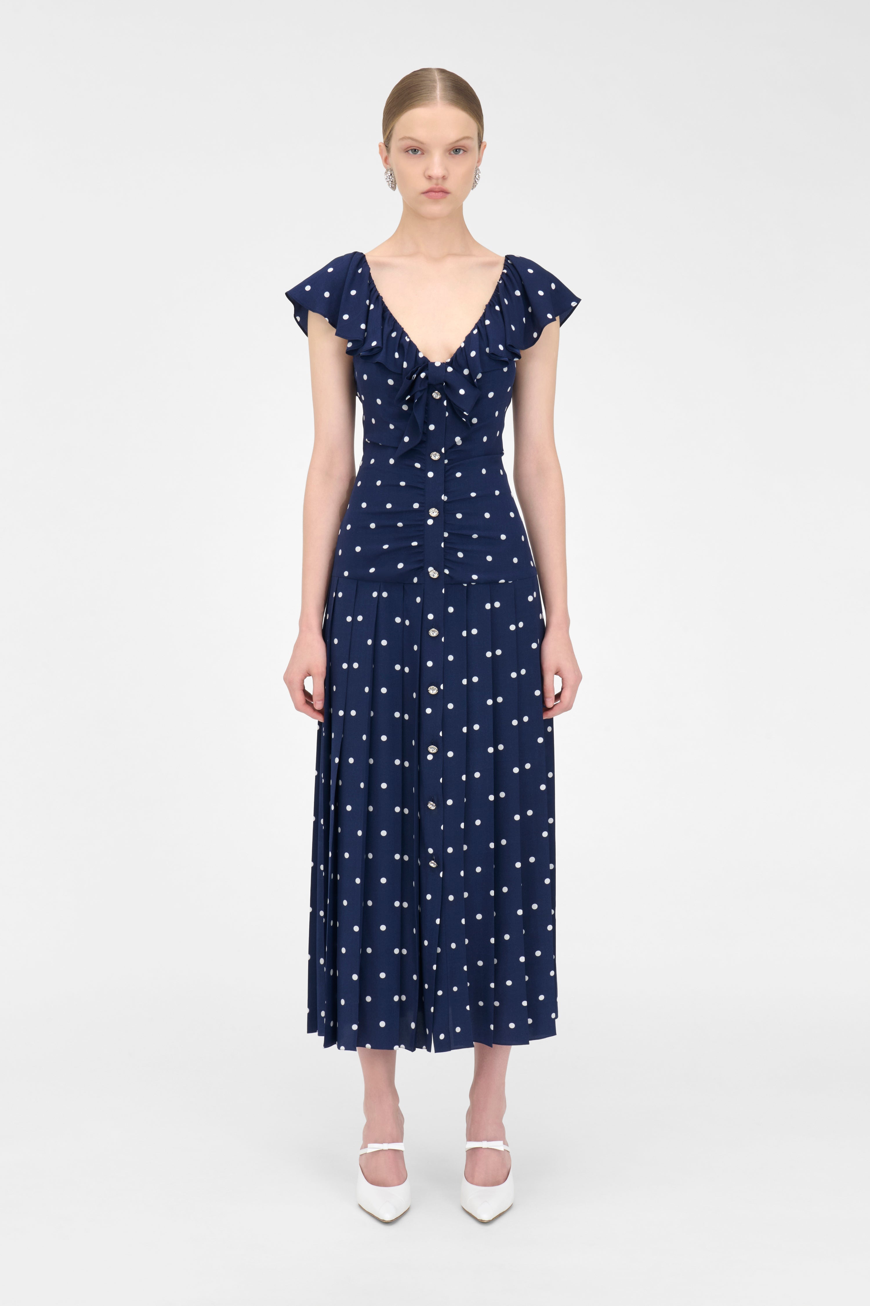 POLKA DOT DRESS WITH RUFFLE - 3