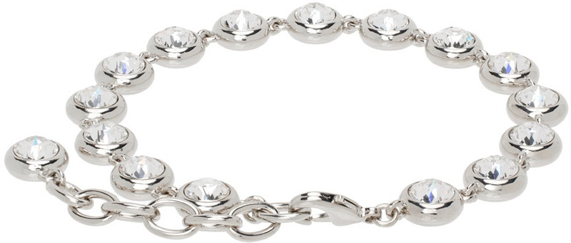 Amina Muaddi Silver Iris Anklet outlook