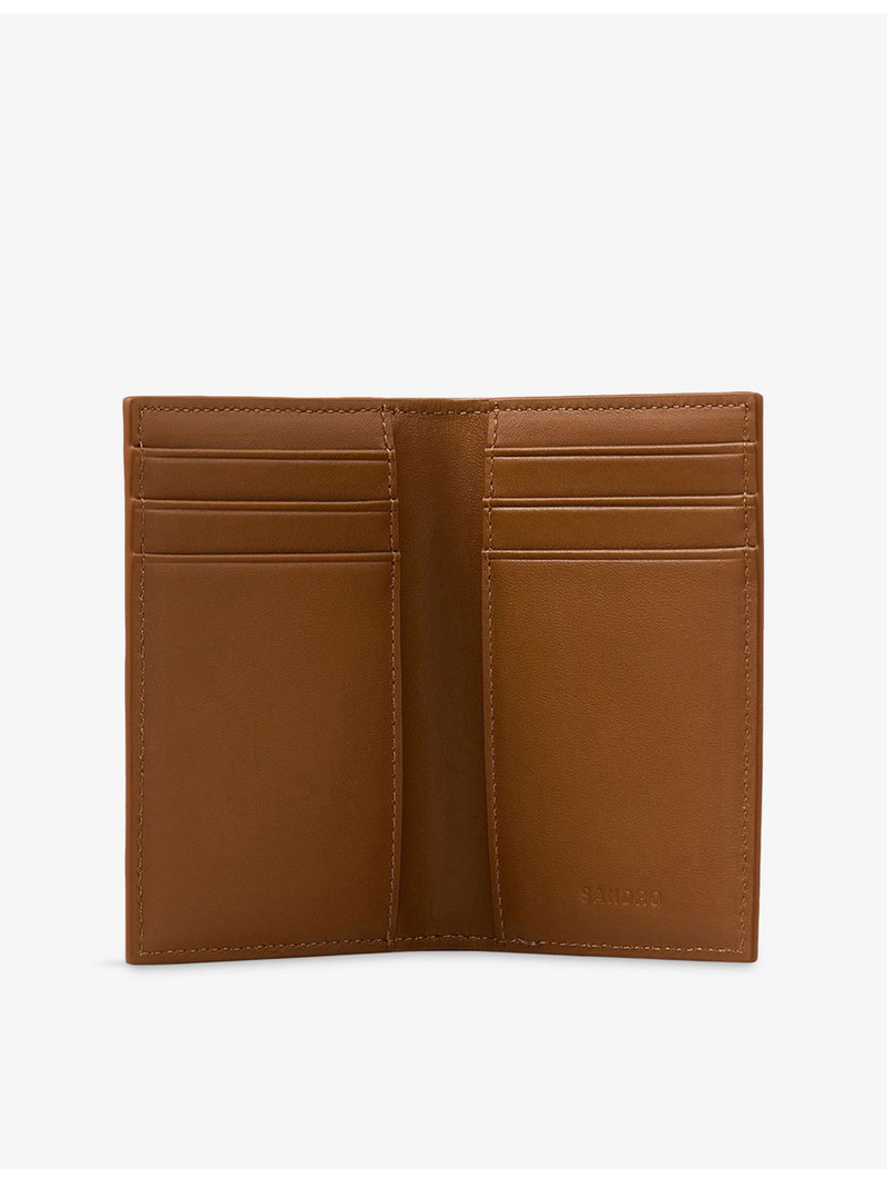 Sandro Grained Leather Card Holder outlook