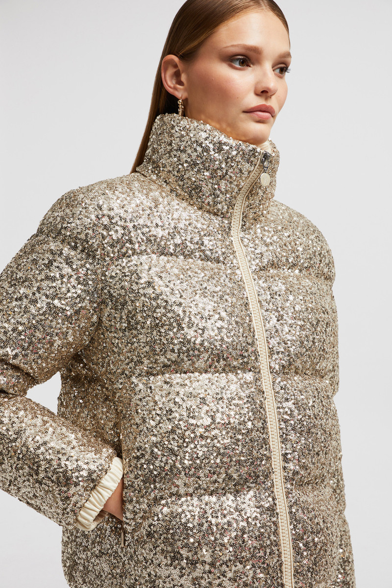 Anternes Sequin-Embroidered Short Down Jacket 6
