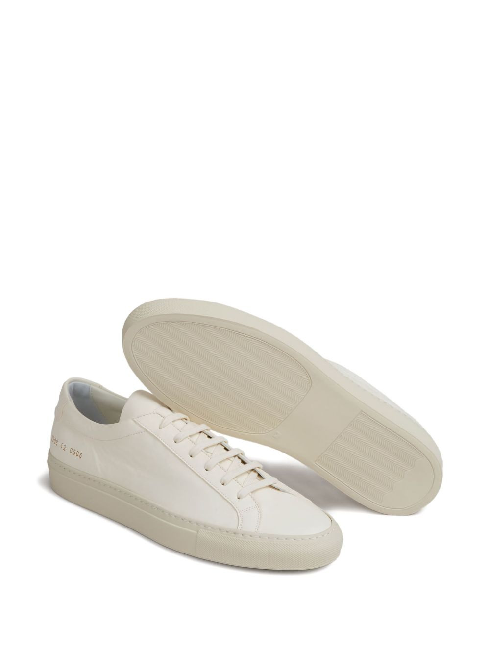 leather upper sneakers - 4