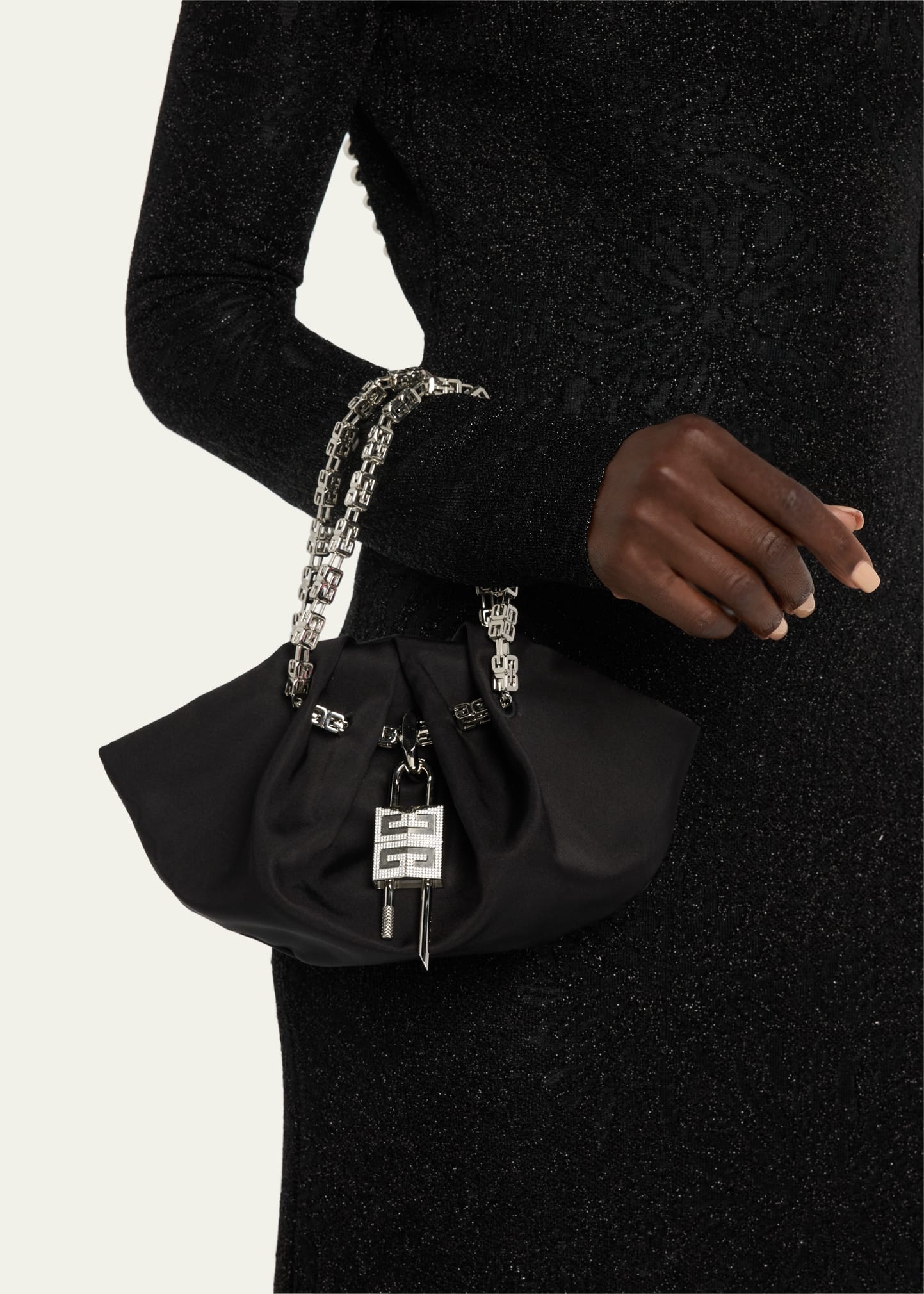 Givenchy Mini Kenny Top-Handle Bag in Silk | bergdorfgoodman