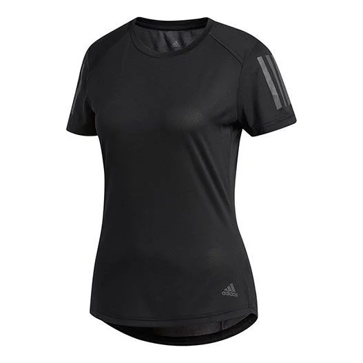 (WMNS) adidas OWN THE RUN Climalite Running Short-sleeve Tee Black DQ2630 - 1