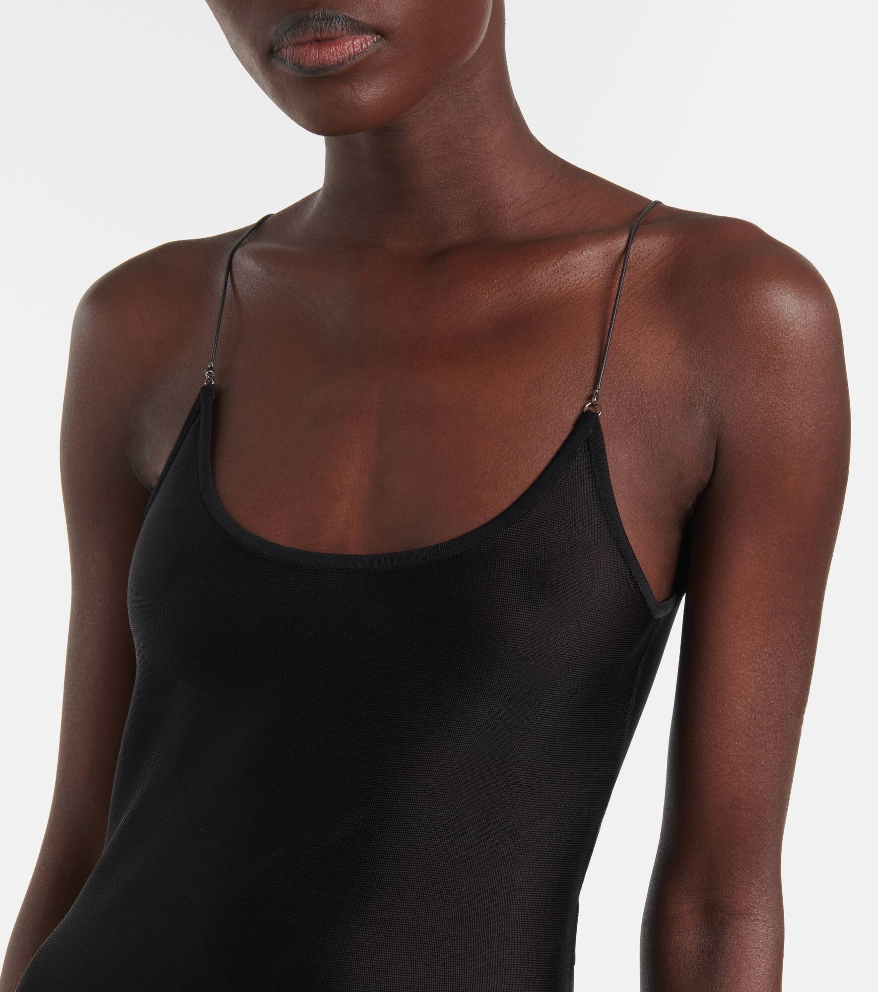 Sheer knitted midi dress - 4