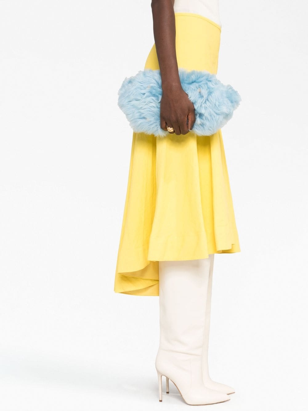 high-low linen midi skirt - 3
