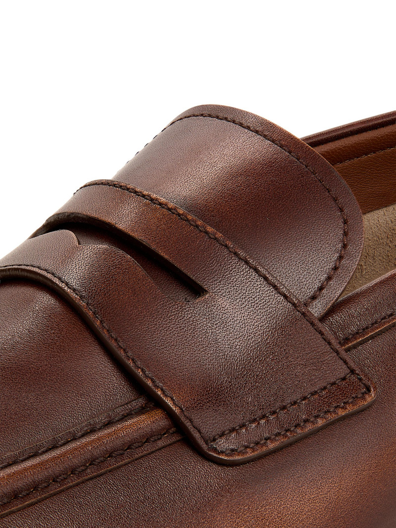 Men's Rother Leather Penny Loafers - Cognac 5