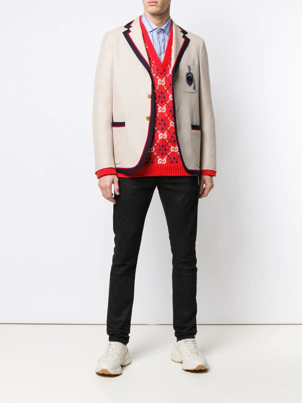 anchor crest blazer - 2