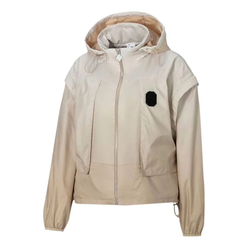 (WMNS) PUMA x PRONOUNCE Crossover Printing Gradient Woven Hooded Jacket Khaki 532147-20 - 1