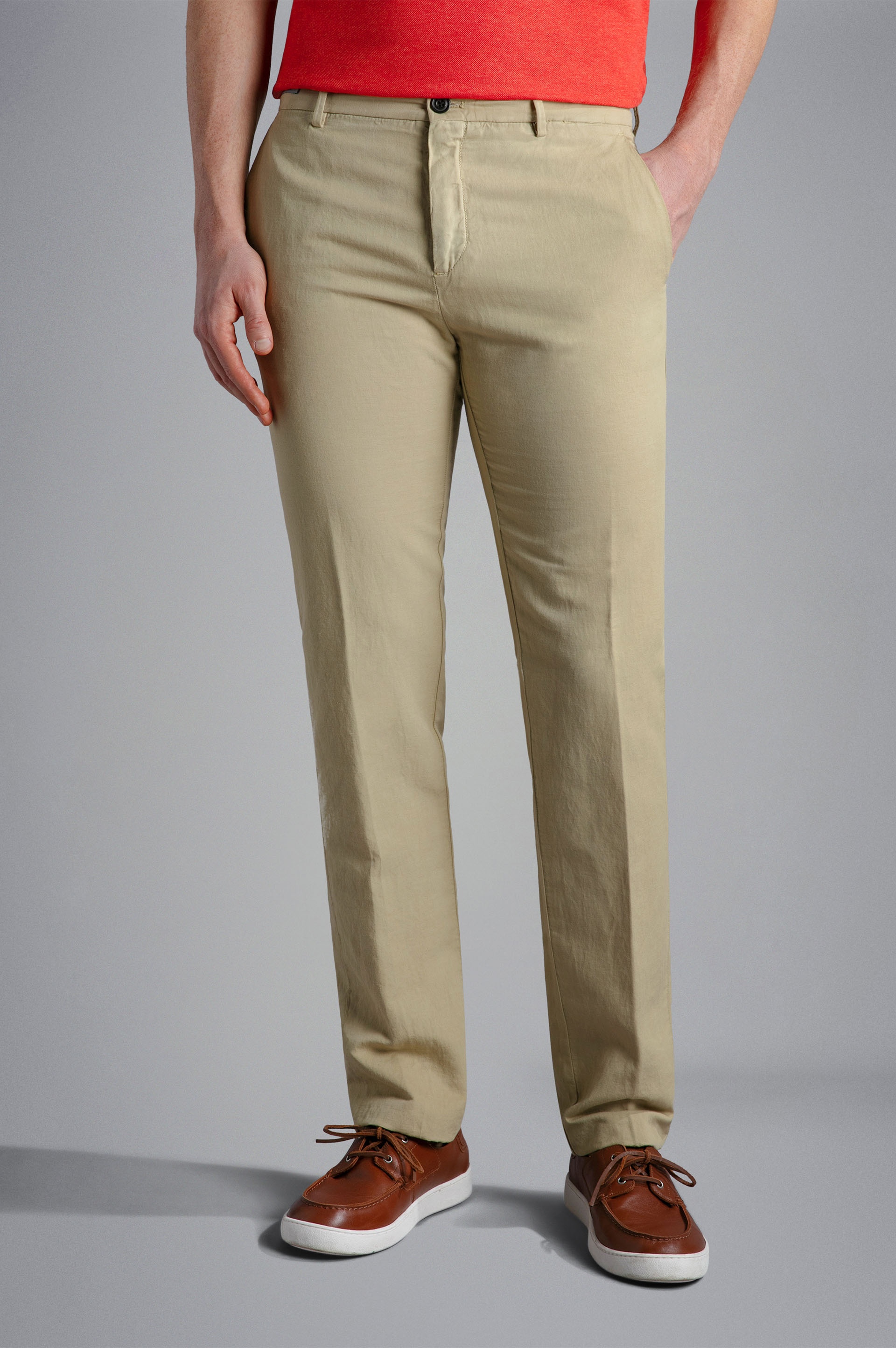 LINEN AND COTTON TROUSERS - 6