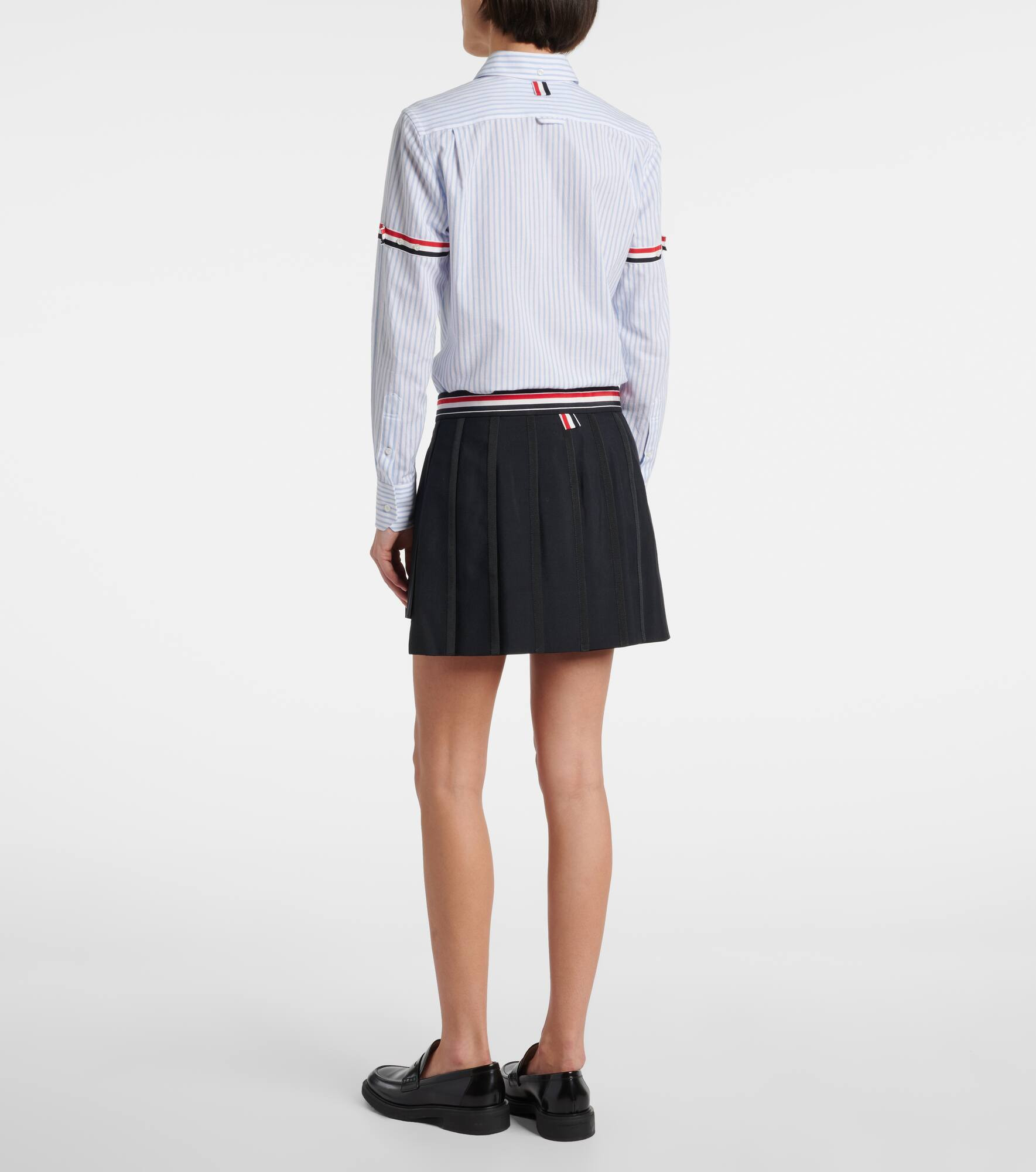 Asymmetric wool-blend miniskirt - 3