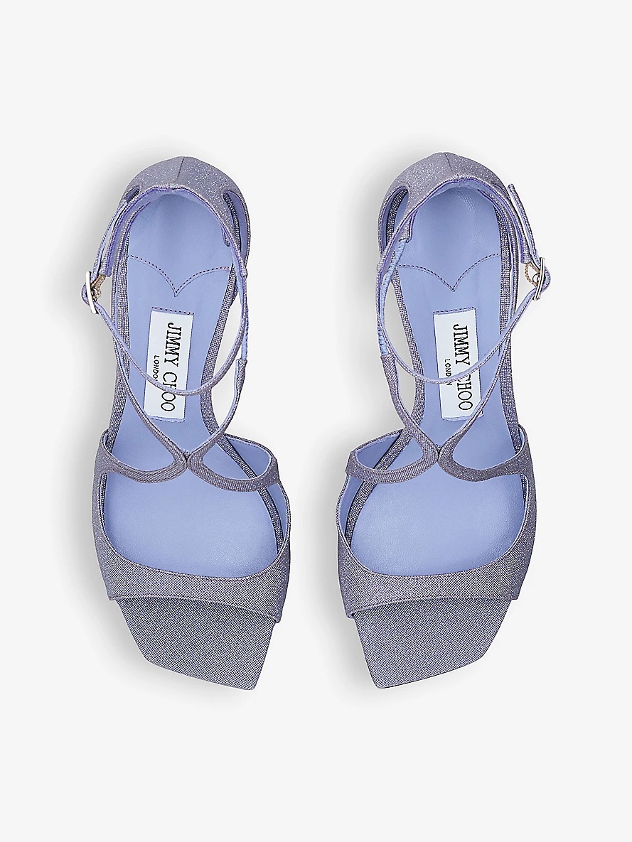 Azia 75 glitter-embellished heeled sandals - 2